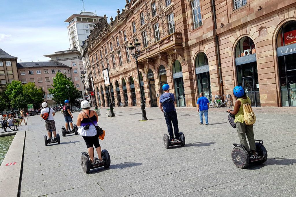 Segways on Place Kleber in Strasbourg