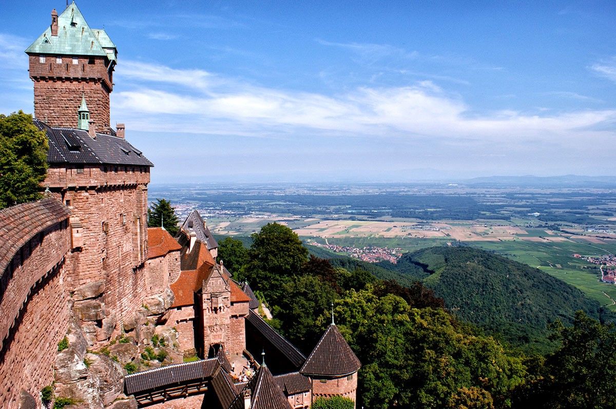 Enjoying the landscape from Haut-Koenigsbourg Castle!