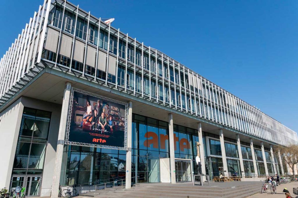 The headquarters of the TV channel Arte in Strasbourg