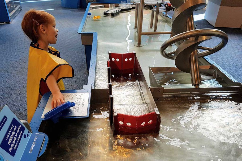 Child playing with water