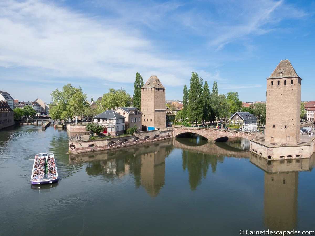 View on the Covered Bridges in Strasbourg