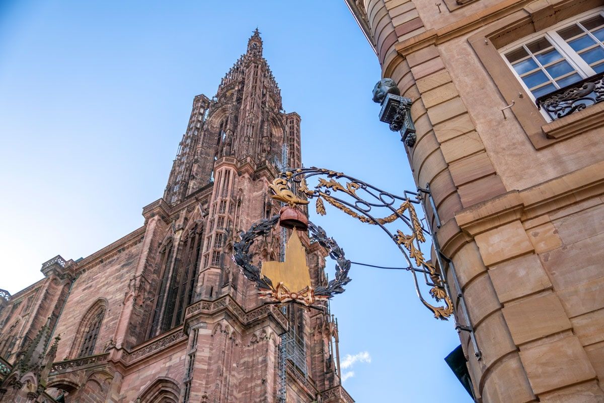 Phrygian cap in front of strasbourg cathedral