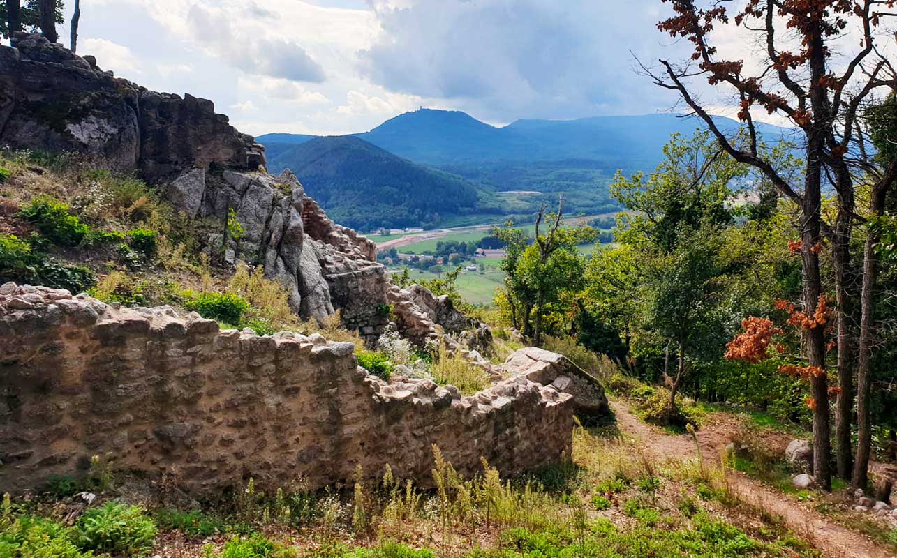 View on the mountains from the Ortenbourg castle