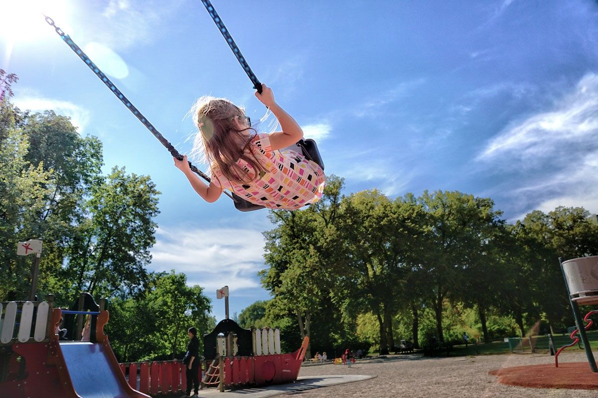 children's play areas in the Orangerie Park