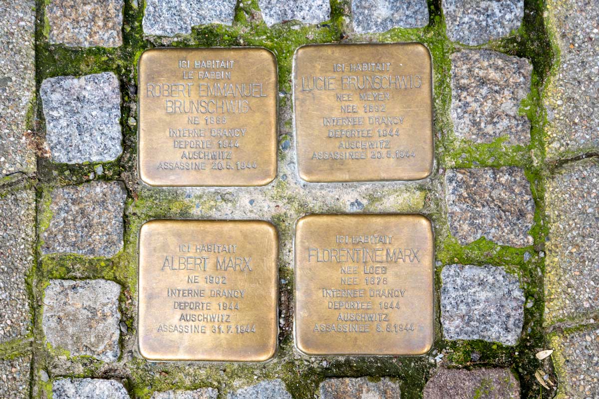 Stolpersteine in Strasbourg: stumbling stones for Holocaust victims